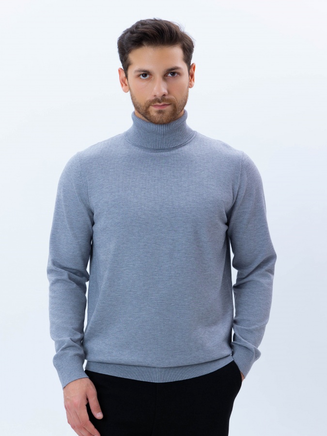 Jumper uzun yengli kulrang L  AW24CR2-29-20339