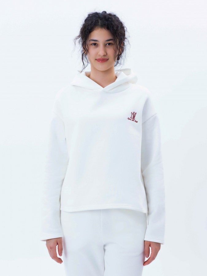Whisper White S ayollar hoodie  AW24WES-21095