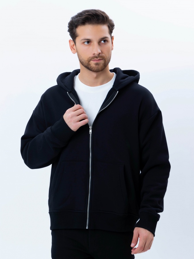 Sweatshirt qisqa uzunligi qora S AW24BS2-2-21111