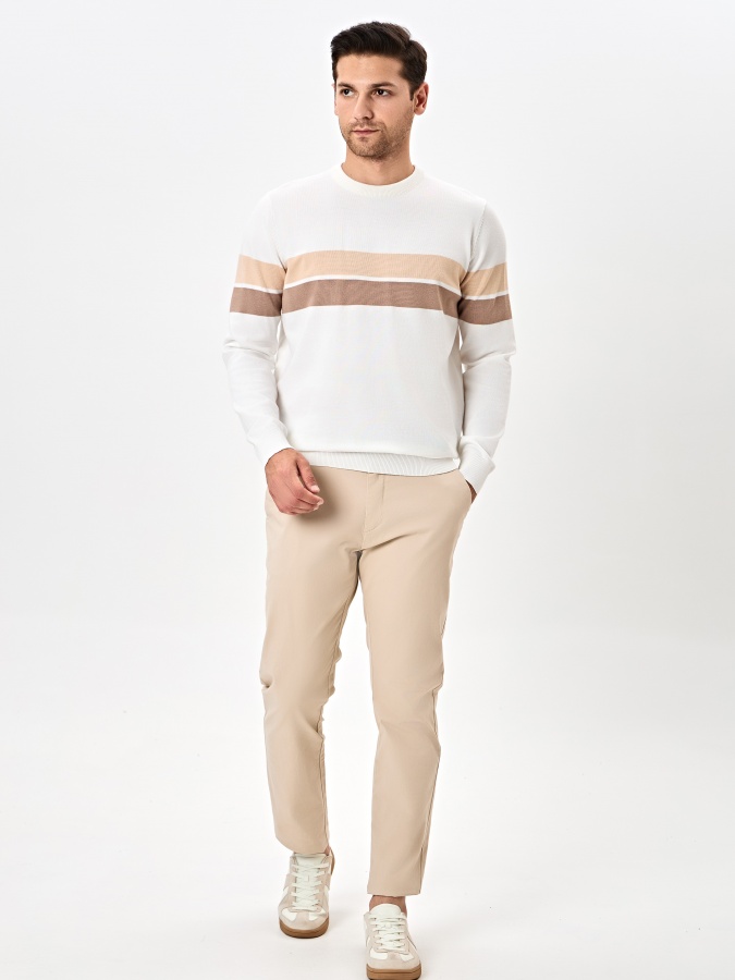 Jumper uzun qisma Beige M  AW24CR2-29-20344