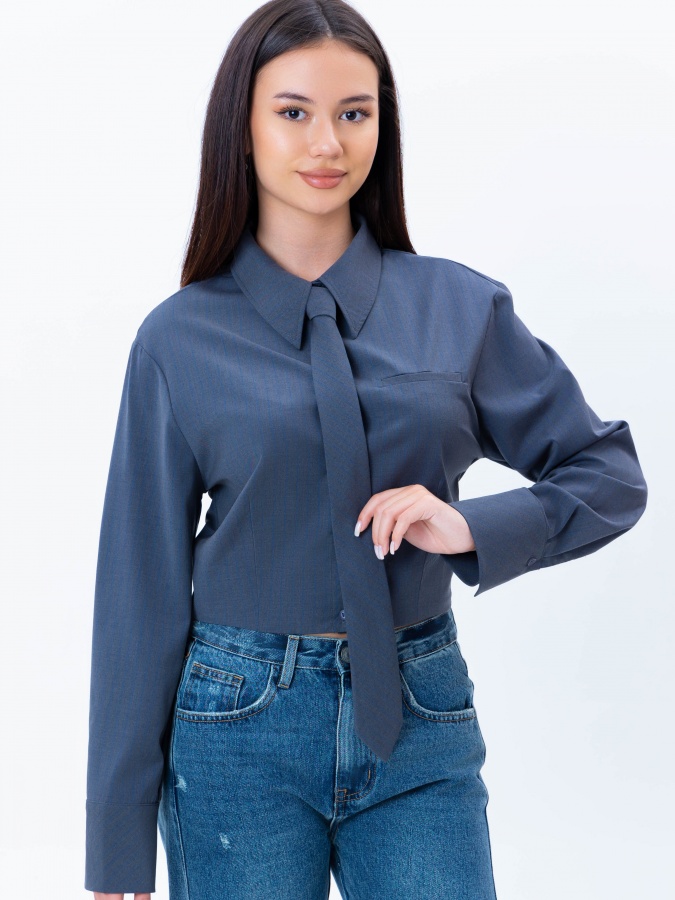 Женская рубашка Grey L AW24WSI-22023