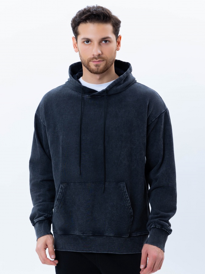 Sweatshirt qisqa uzunligi Dark Grey S  AW24CR2-2-21189