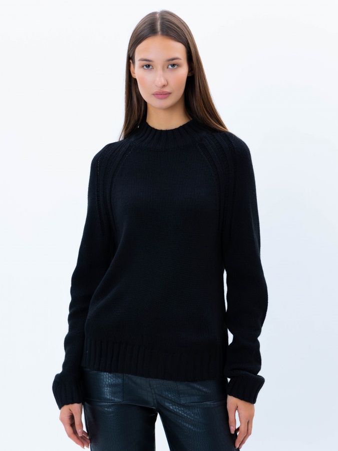Qora M ayollar jumperi  AW24WKN-92119