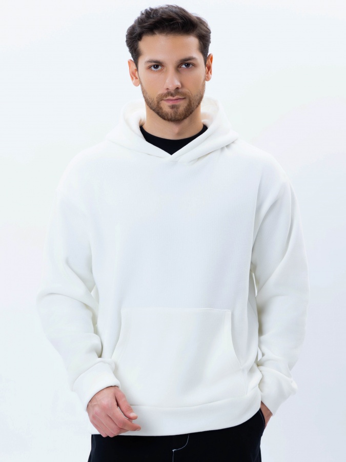 Sweatshirt qisqa uzunlikdagi oq XL AW24CR2-2-21219
