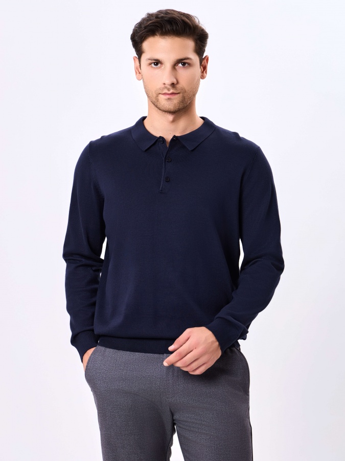 Jumper Navy s uzun qisma  AW24CR2-29-20724
