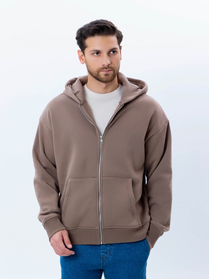 Sweatshirt qisqa uzunligi Beige S  AW24BS2-2-21111