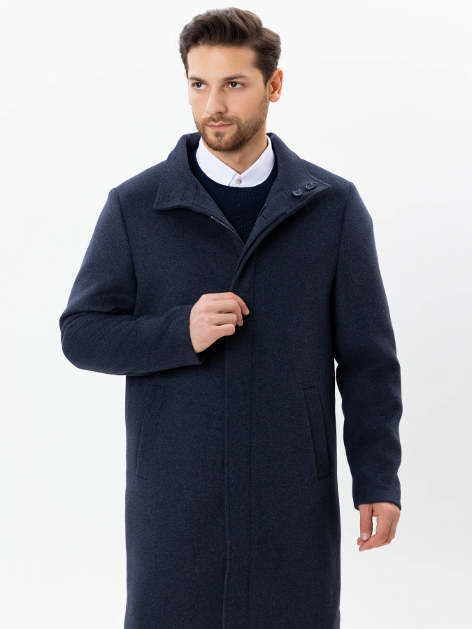 Palto uzun uzunligi Navy 48  AW24CR1-35-21194