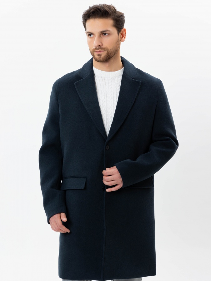 Palto uzun uzunligi Navy 54 AW24CL1-35-21030