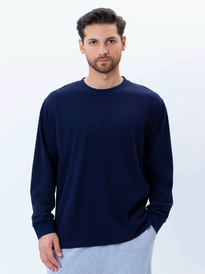 Navy m uzun yengli futbolka AW24CR2-25-21076