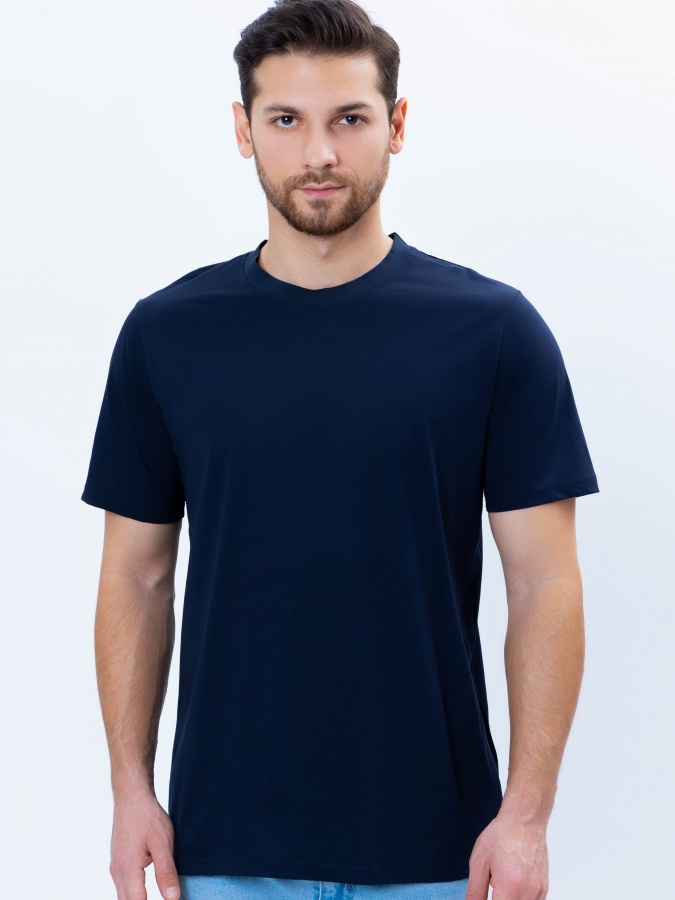 Navy XXL qisqa yengli futbolka  SS24BS2-25-19954