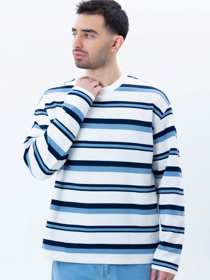 Sweatshirt qisqa uzunligi Blue M  SS25CR2-2-21333