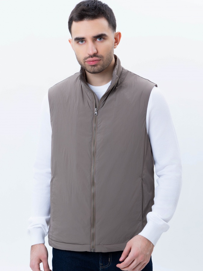 Yelek qisqa uzunligi Beige S SS25CR1-32-21255