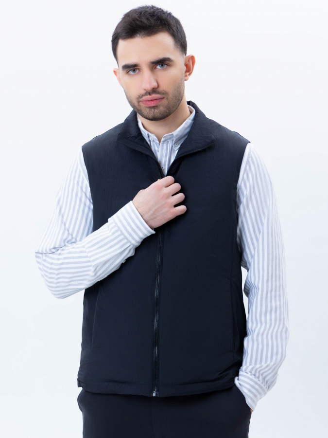 Жилетка короткая длина Black L SS25CR1-32-21255