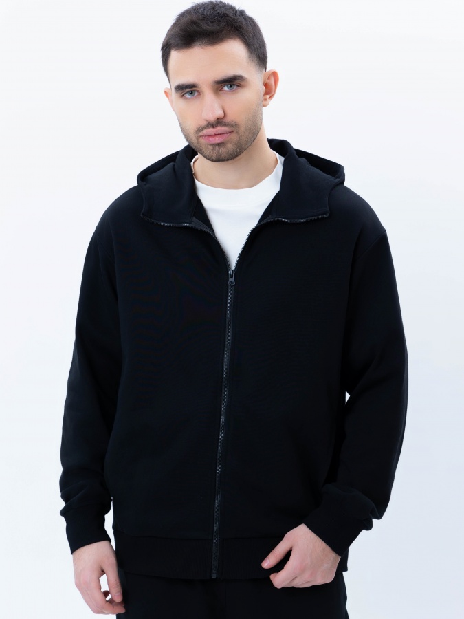 Sweatshirt qisqa uzunligi qora M  SS25CR2-2-21260