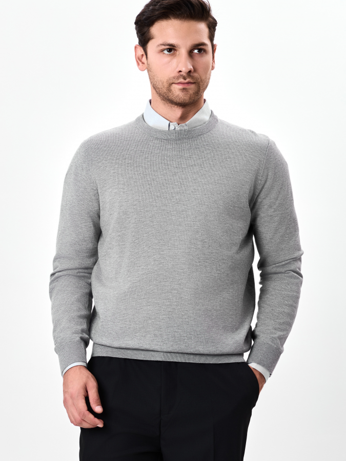 Jumper uzun yengli kulrang L  AW23CA2N-29-19111