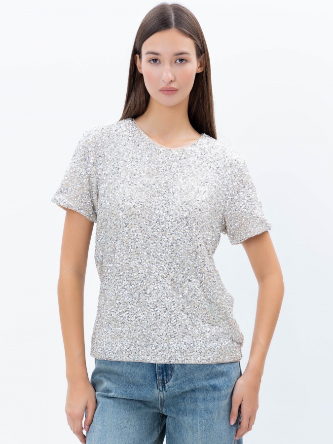 Beige L ayollar futbolkasi AW24WES-21245
