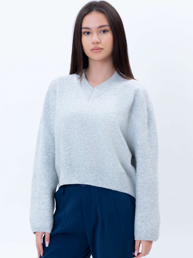 Grey L ayollar jumperi  AW24WKN-92114