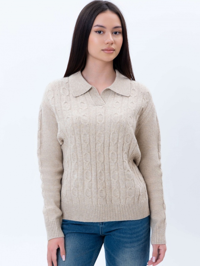 Beige m ayollar jumperi  AW24WKN-92108