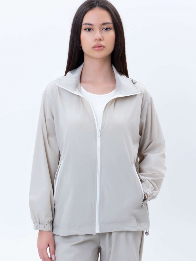Ayollar shamol ishlab chiqaruvchisi o'rtacha uzunligi Light Grey S AW24WES-21174