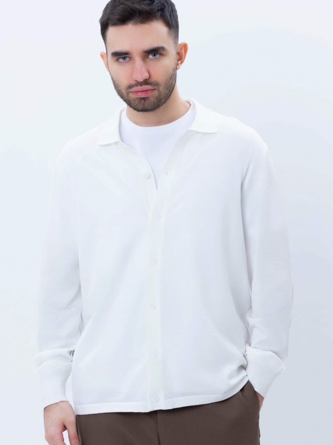Кардиган короткая длина White S SS25CR2-33-21243