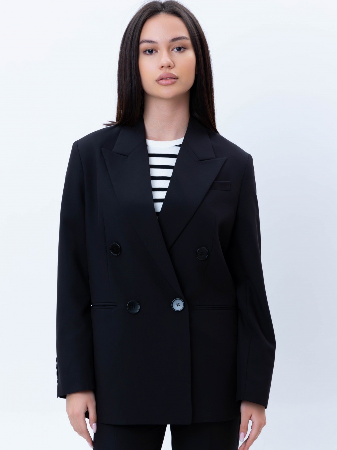 Женский пиджак Black L SS25WES-21403