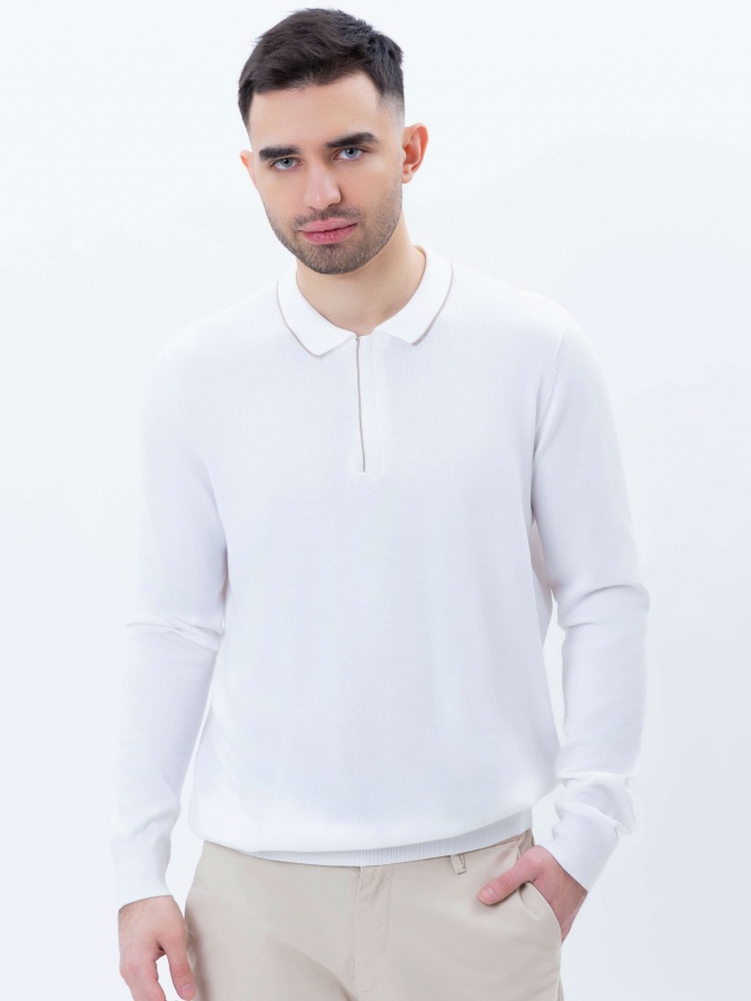 Jumper uzun qisma oq M  SS25CR2-29-21254
