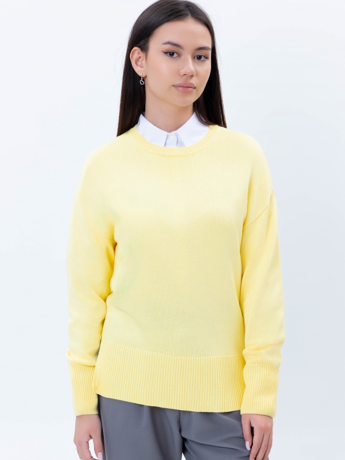 Sariq XL ayollar jumperi  SS25WKN-92007
