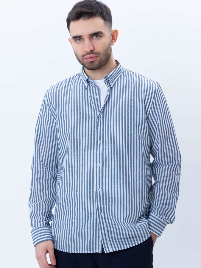 Navy s uzun yengli ko'ylak  SS25CR2-19-21585