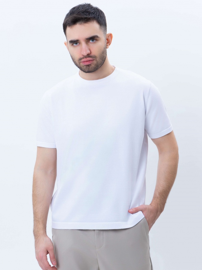 Джемпер короткий рукав White XL SS25CR2-29-21356
