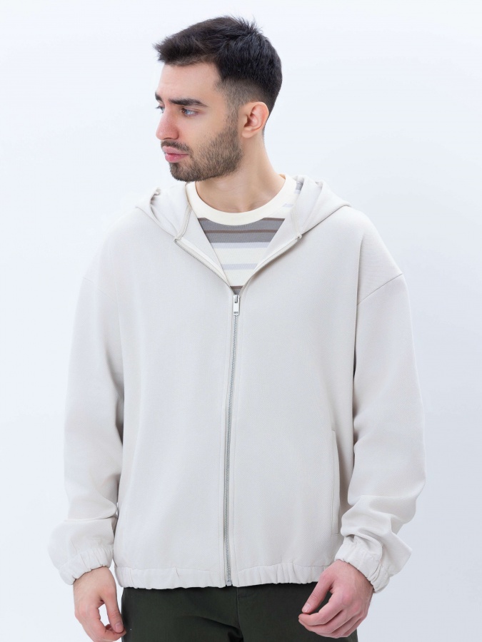 Hoodie qisqa uzunligi Whisper White M  SS25CR2-2-21512