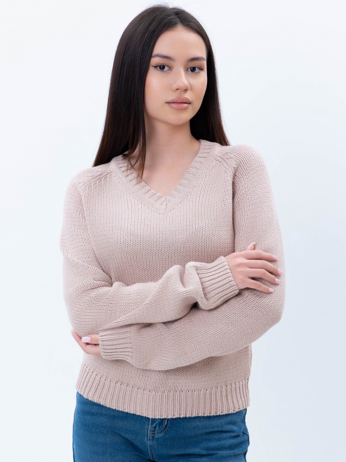 Женский джемпер Beige M SS25WKN-92081