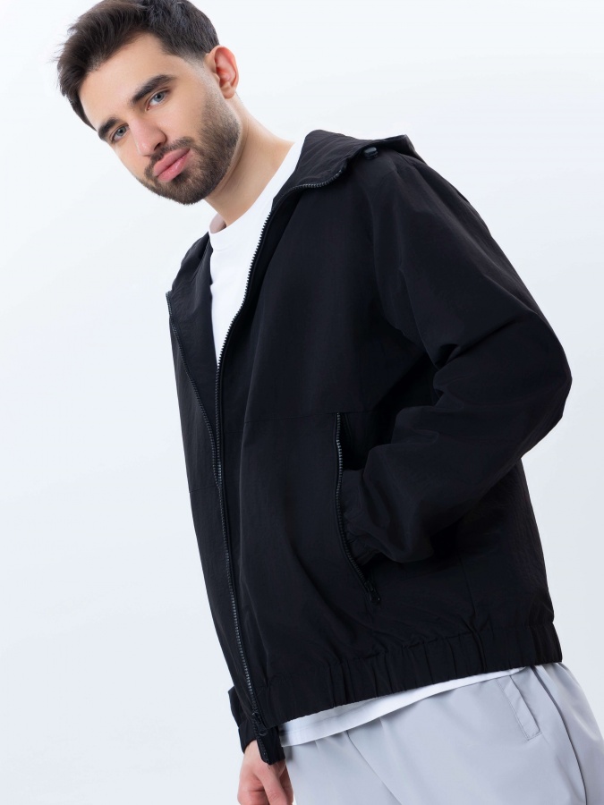 Ветровка короткая длина Black XL SS25CR1-27-21397