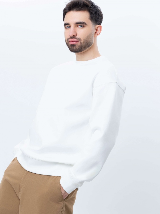 Sweatshirt qisqa uzunlikdagi oq S  SS23CA2N-2-12449
