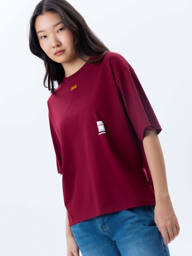 Dark Red M ayollar futbolkasi SS25WES-21521