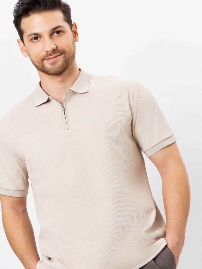 Polo qisqa qisma Whisper White M  SS25CR2-17-21693