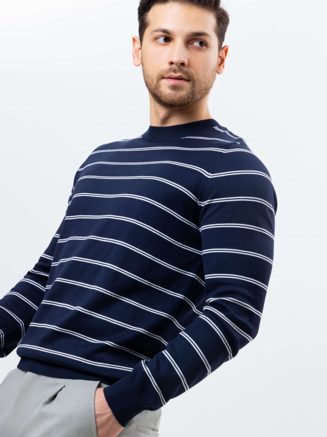 Jumper uzun yengli Navy M  SS25CR2-29-21330