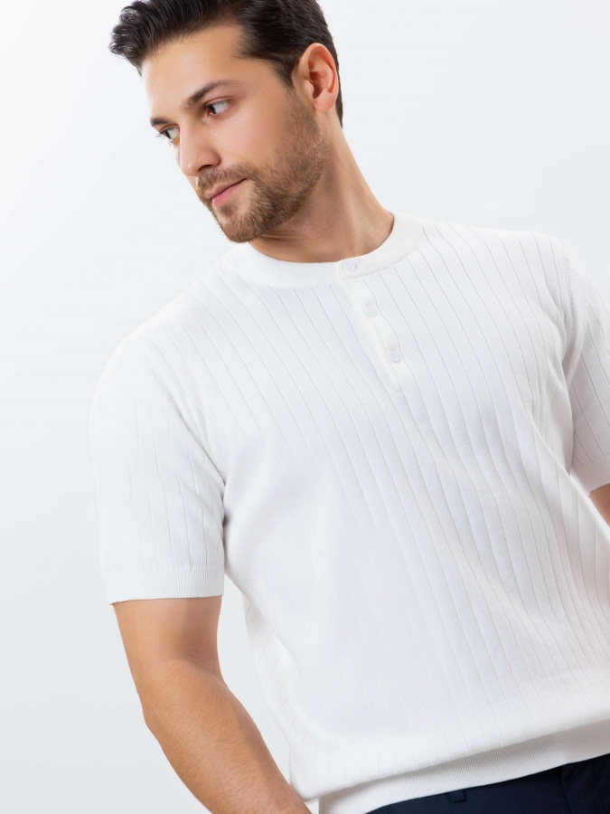 Джемпер короткий рукав White XL SS25CR2-29-21860