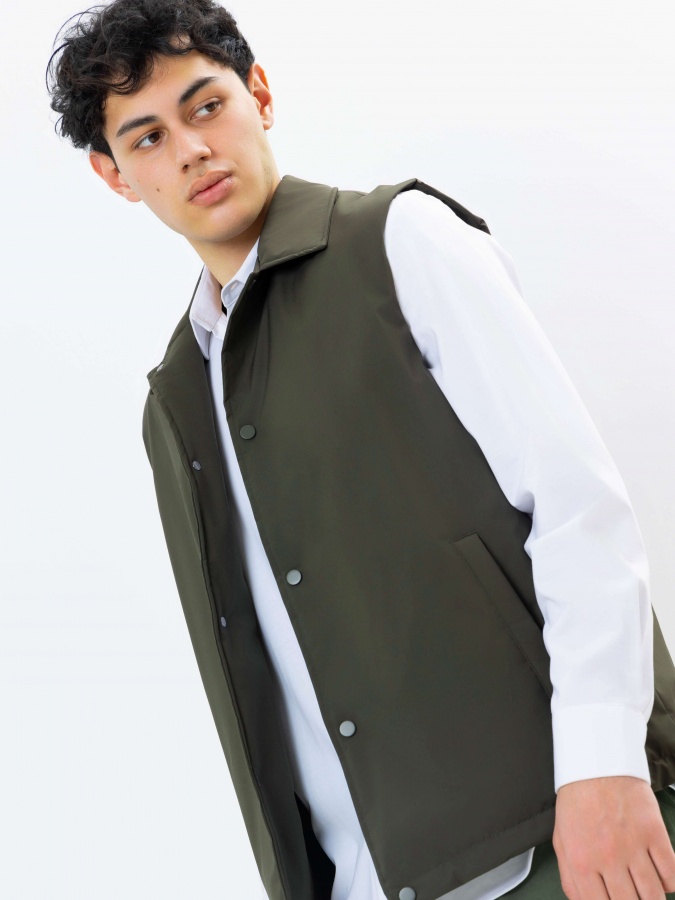 Жилетка короткая длина Khaki S SS25CR1-32-21588