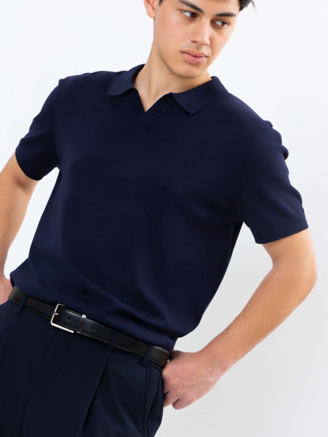 Джемпер короткий рукав Navy M SS25CR2-29-21592