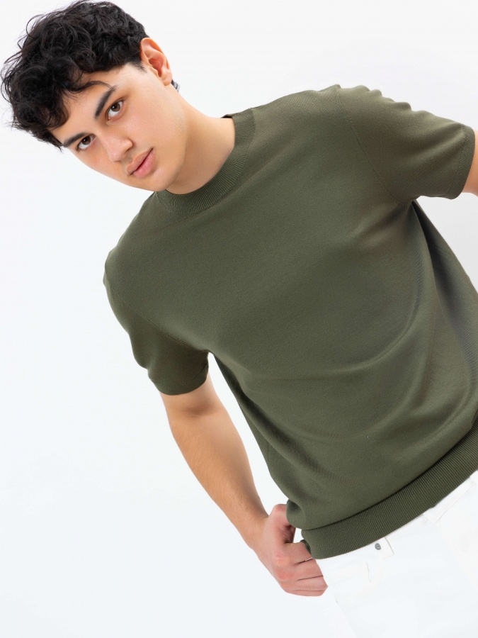 Jumper qisqa qisma xaki XXL  SS25CR2-29-21503