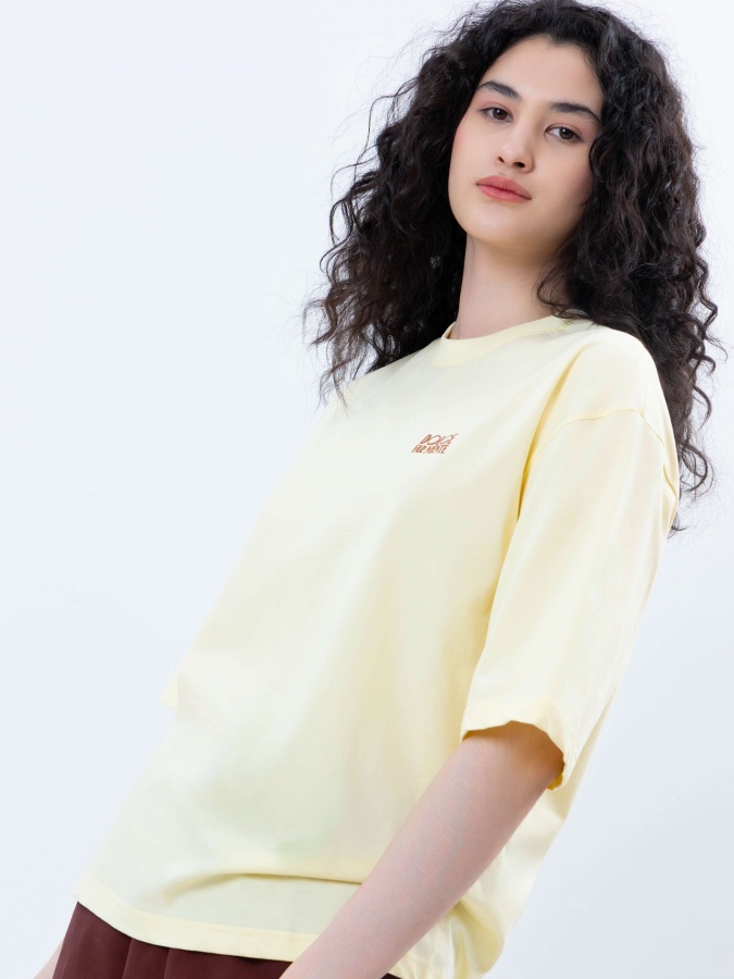 Женская футболка Yellow L SS25WES-21534