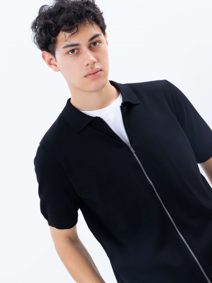 Jumper qisqa qisma qora XXL  SS25CR2-29-21650