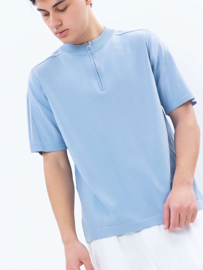 Jumper qisqa yengli moviy l  SS25CR2-29-21667