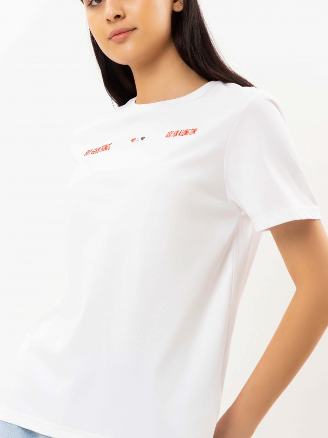 Женская футболка White S SS25WES-21542