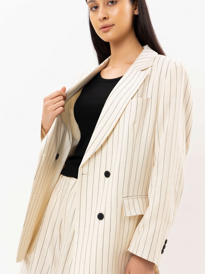 Женский пиджак Beige S SS25WES-21545
