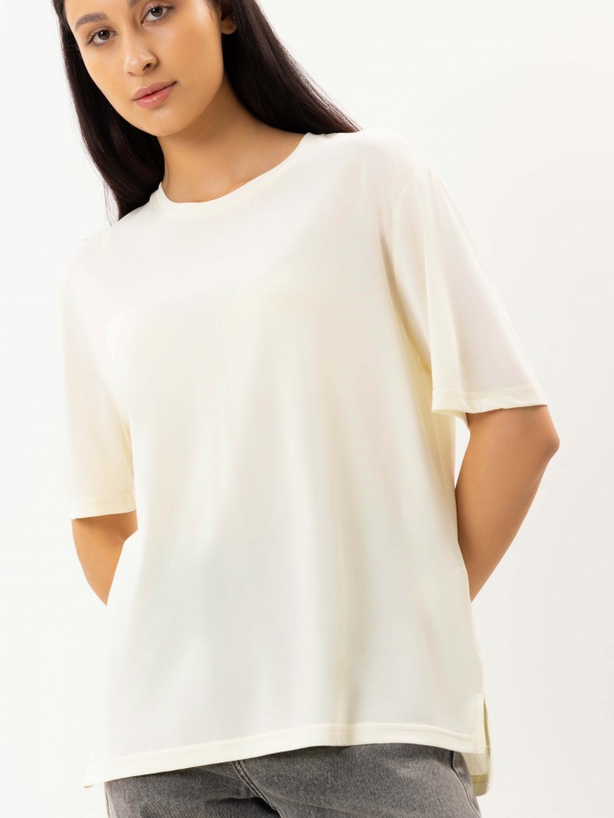 Whisper White M ayollar futbolkasi  SS25WES-21573