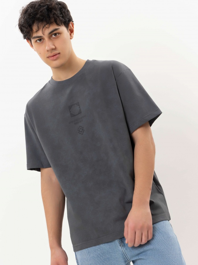 Futbolka qisqa yengli Dark Grey L  SS25CR2-25-21943
