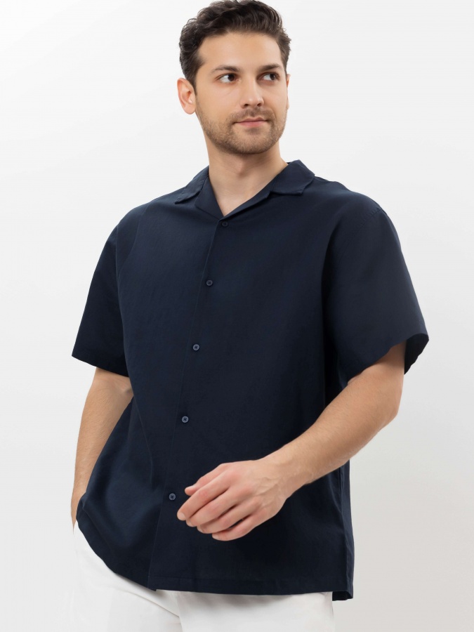 Qisqa yengli Navy L ko'ylak  SS25CR2-19-21864