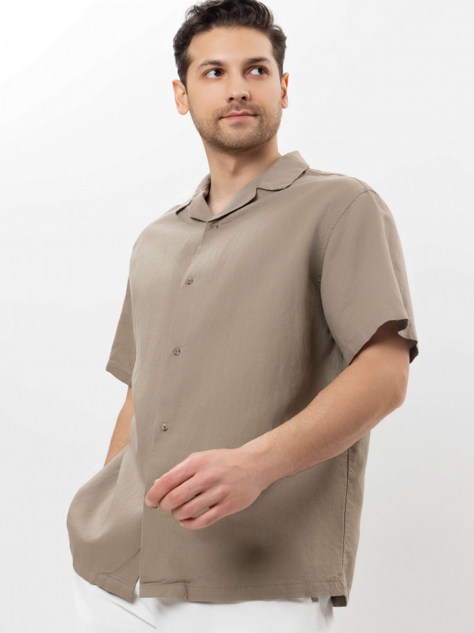 Рубашка короткий рукав Beige M SS25CR2-19-21864