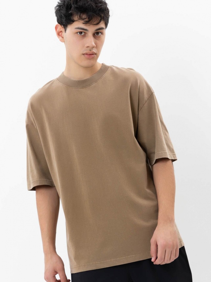 Beige XXL qisqa yengli futbolka SS25CR2-25-21856